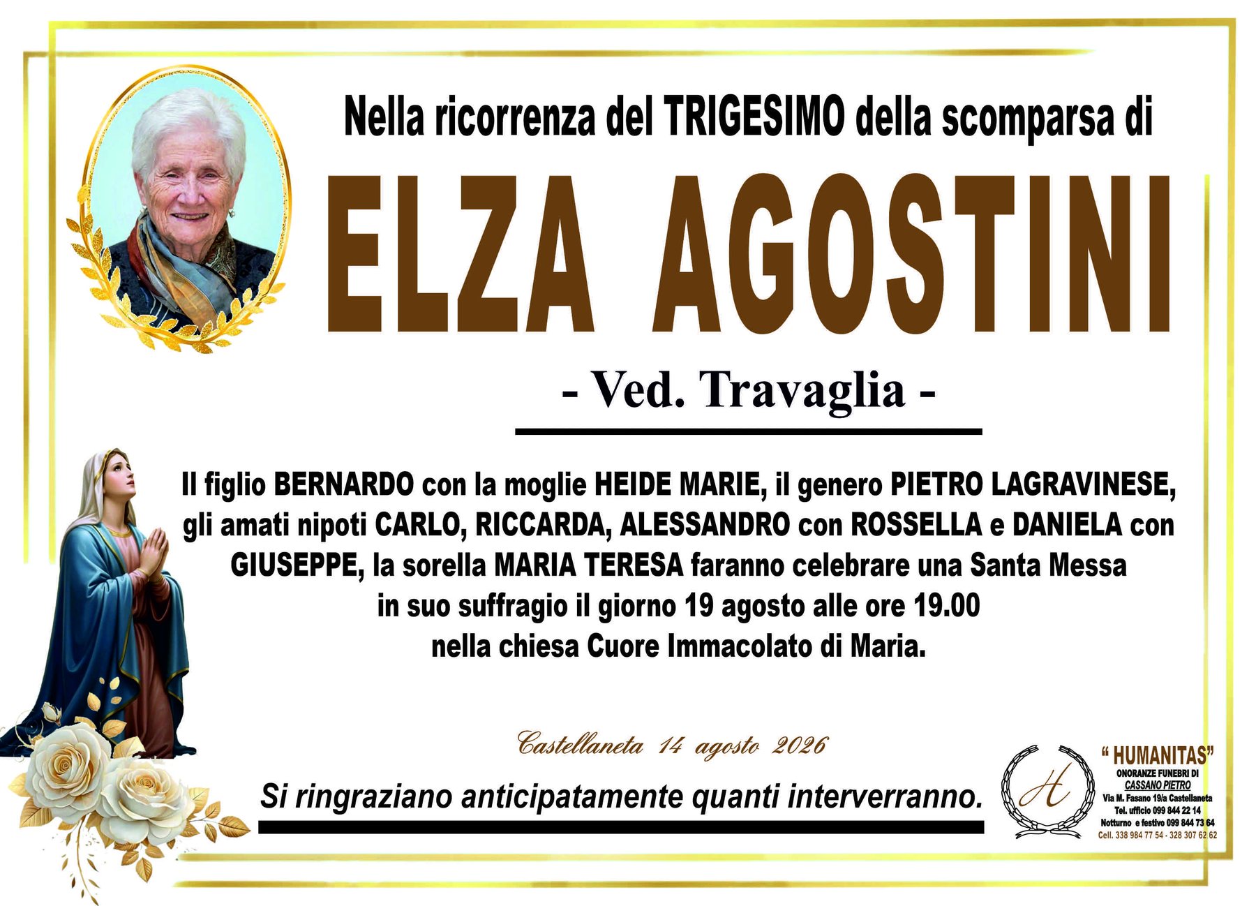 Manifesto di Elza Agostini