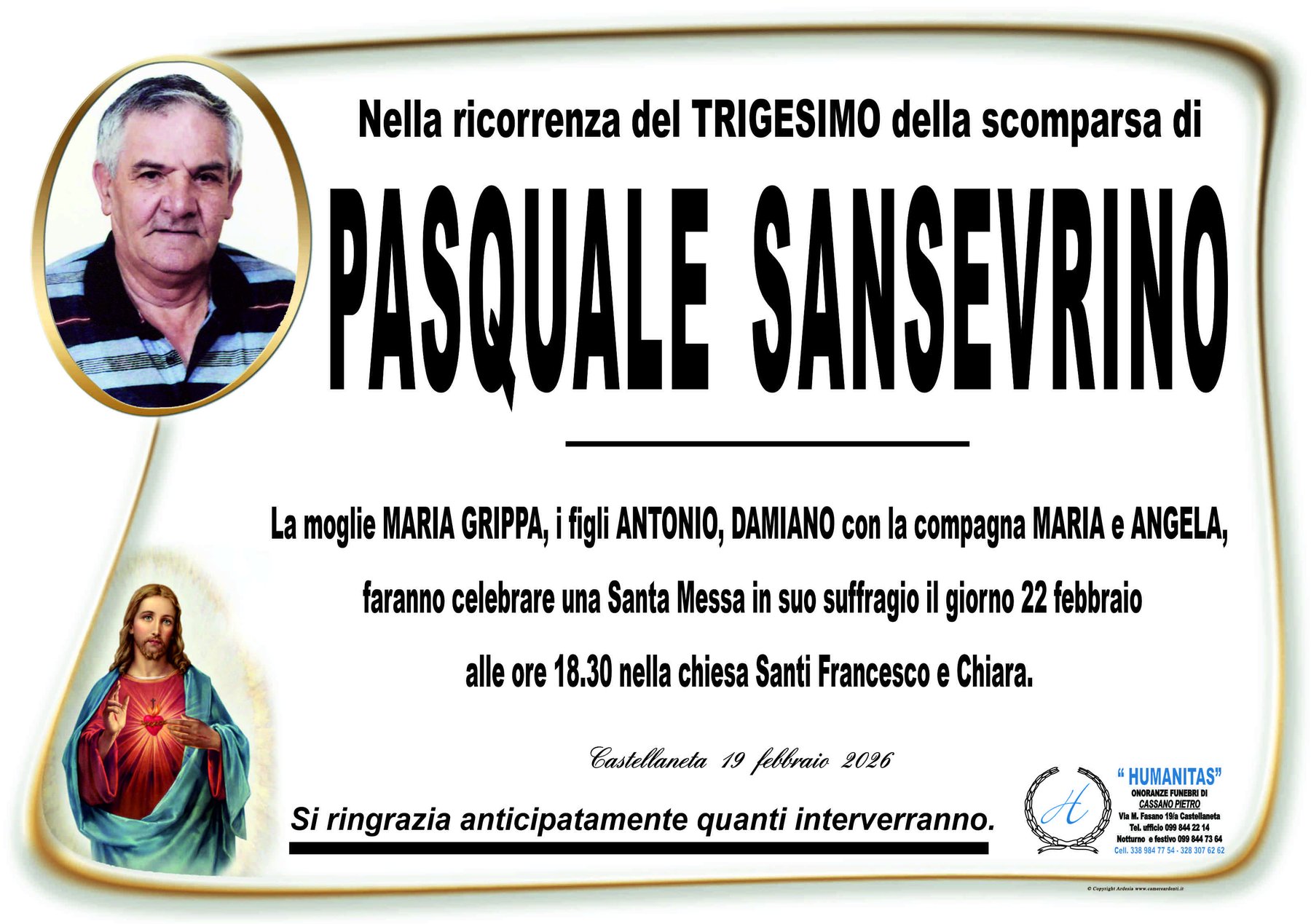 Manifesto di Pasquale Sansevrino