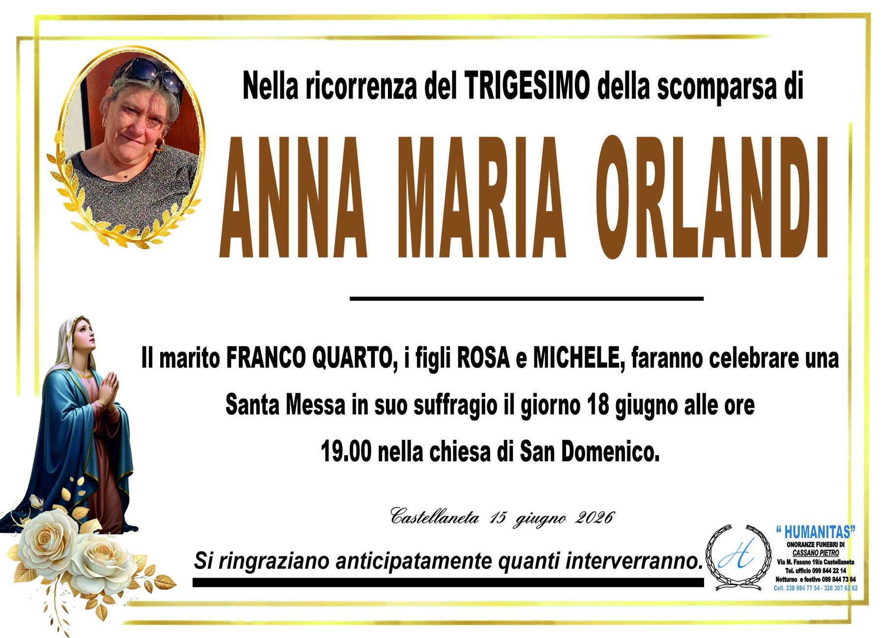 Manifesto di Anna Maria Orlandi