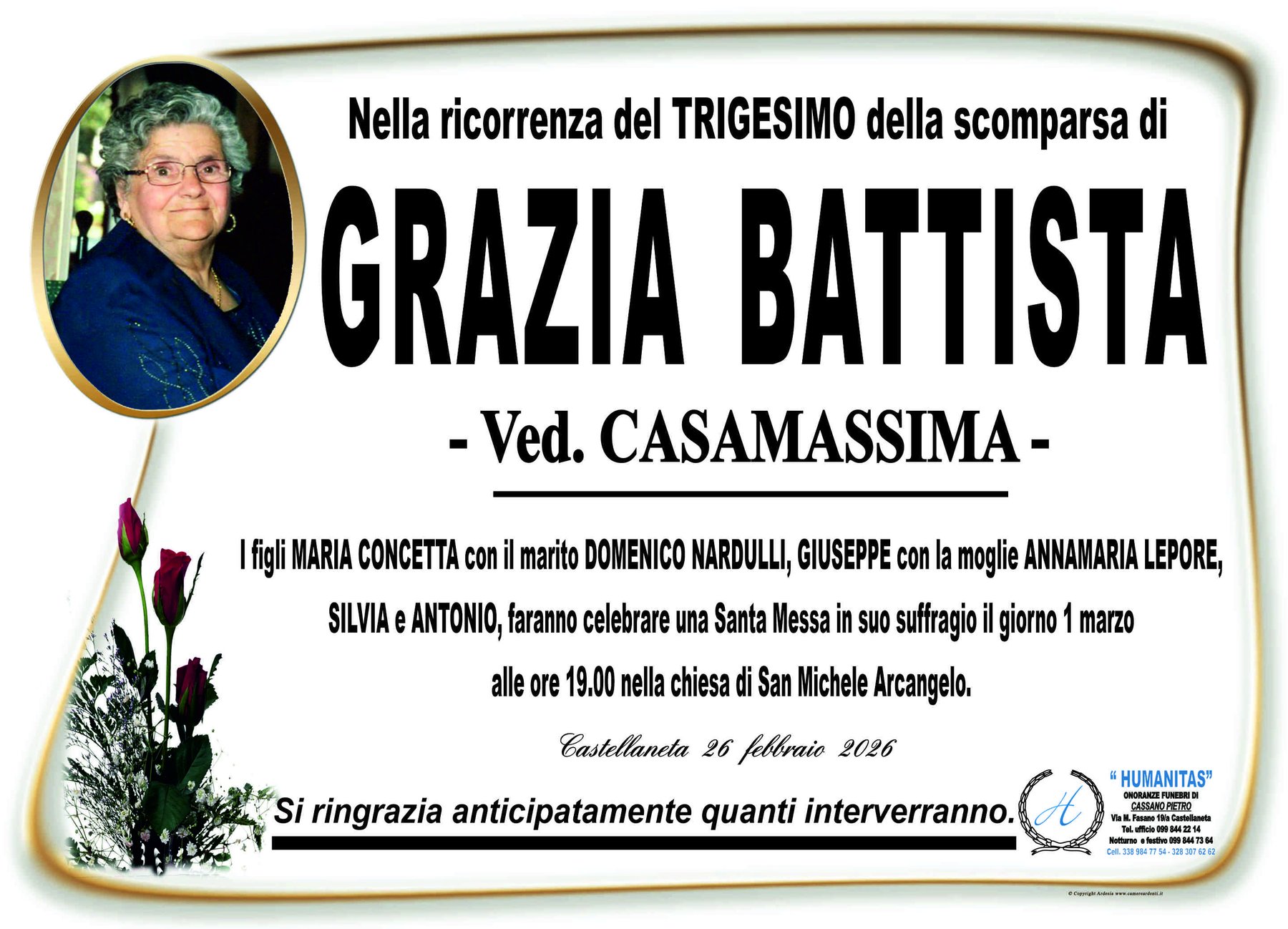 Manifesto di Grazia Battista