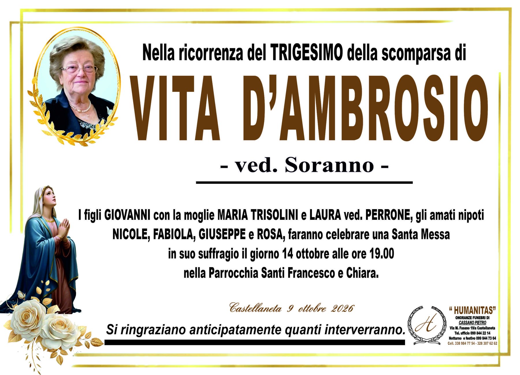Manifesto di Vita D'Ambrosio