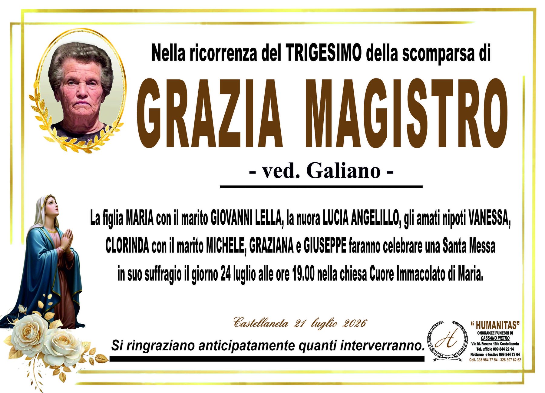 Manifesto di Grazia Magistro