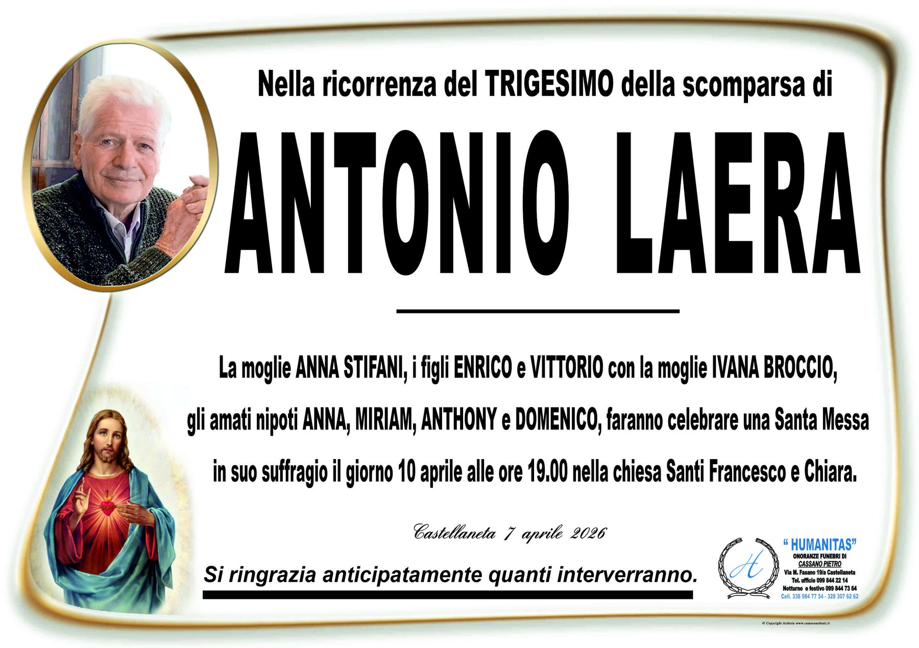 Manifesto di Antonio Laera