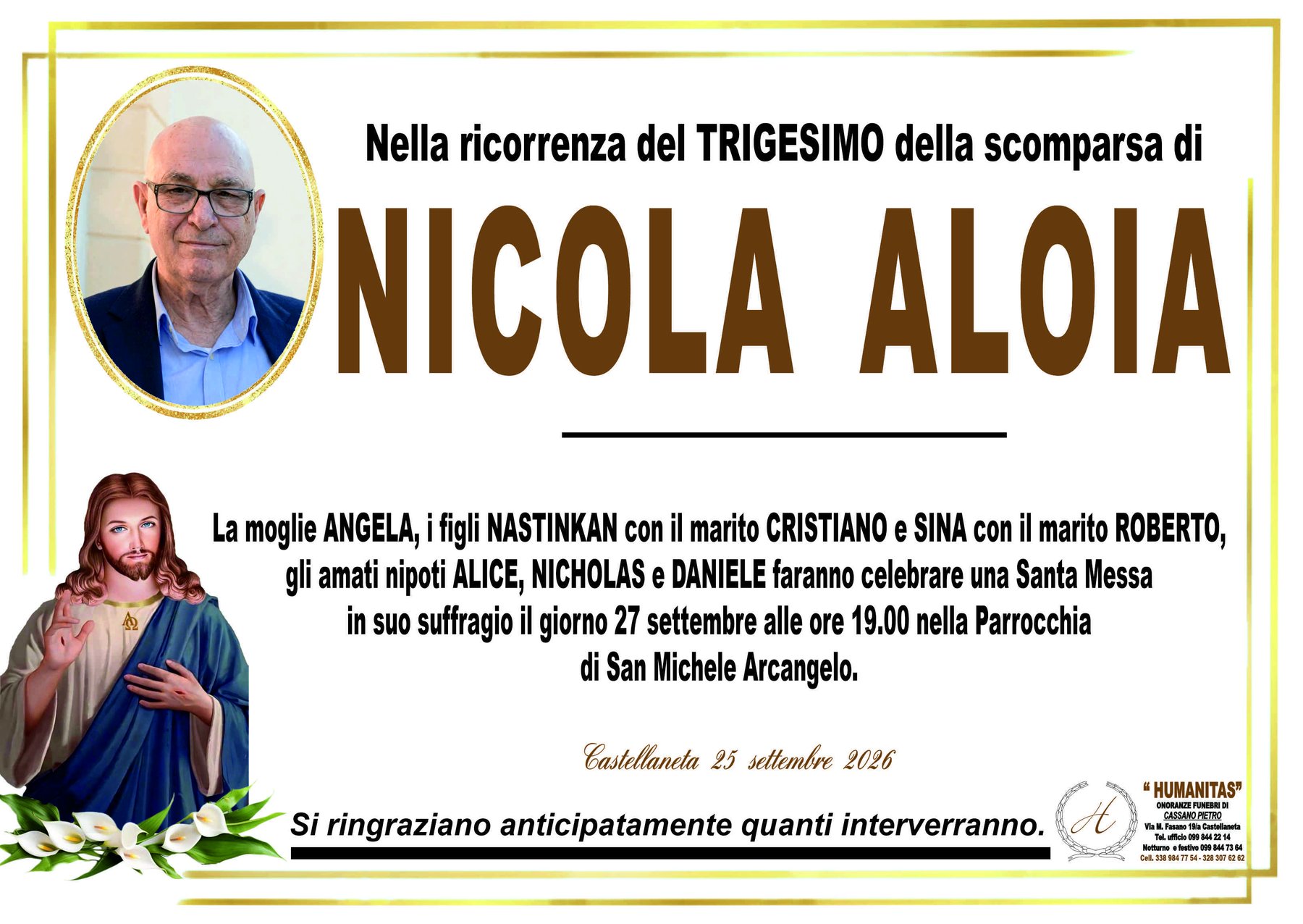 Manifesto di Nicola Aloia
