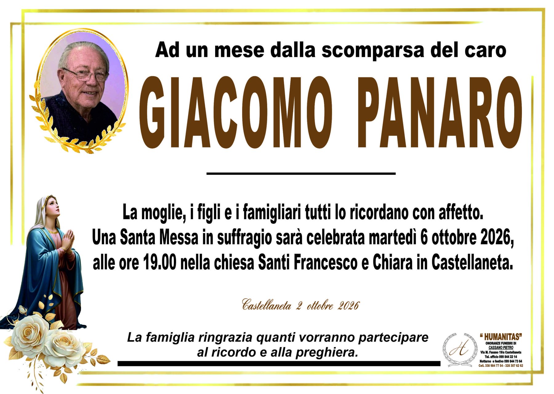 Manifesto di Giacomo Panaro
